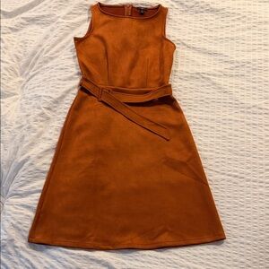 Ann Taylor Factory Rust Midi Dress with Belt